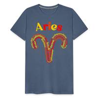 Thumbnail for Men's Power Words Aries Premium T-Shirt - heather blue