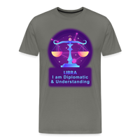 Thumbnail for Men's Neon Libra Premium T-Shirt - asphalt gray