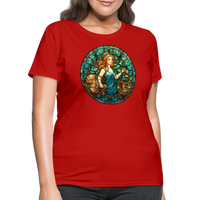 Thumbnail for Women's Mosaic Virgo T-Shirt - red