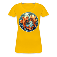 Thumbnail for Women’s Symbol Pisces Premium T-Shirt - sun yellow