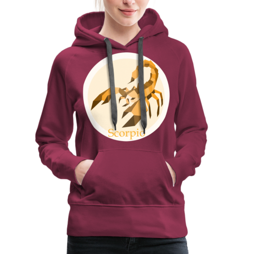 Women’s Mosaic Scorpio Premium Hoodie - burgundy