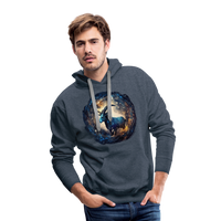 Thumbnail for Men’s Mythical Capricorn Premium Hoodie - heather denim