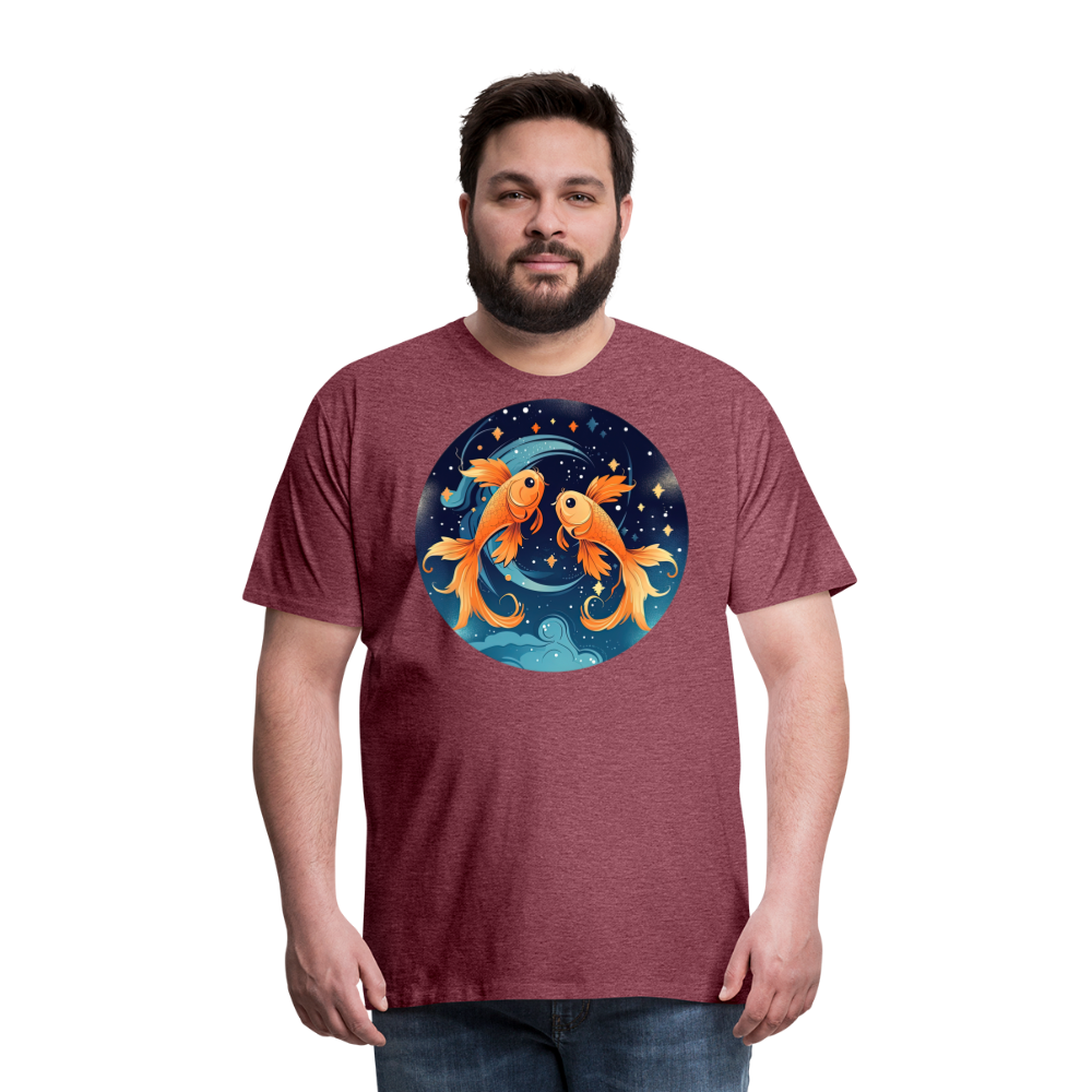 Men's Magic Pisces Premium T-Shirt - heather burgundy