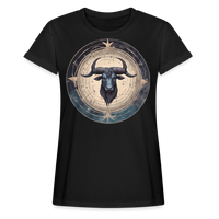 Thumbnail for Women's Mythical Taurus Relaxed Fit T-Shirt - black