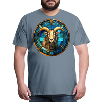 Thumbnail for Men's Mosaic Capricorn Premium T-Shirt - steel blue