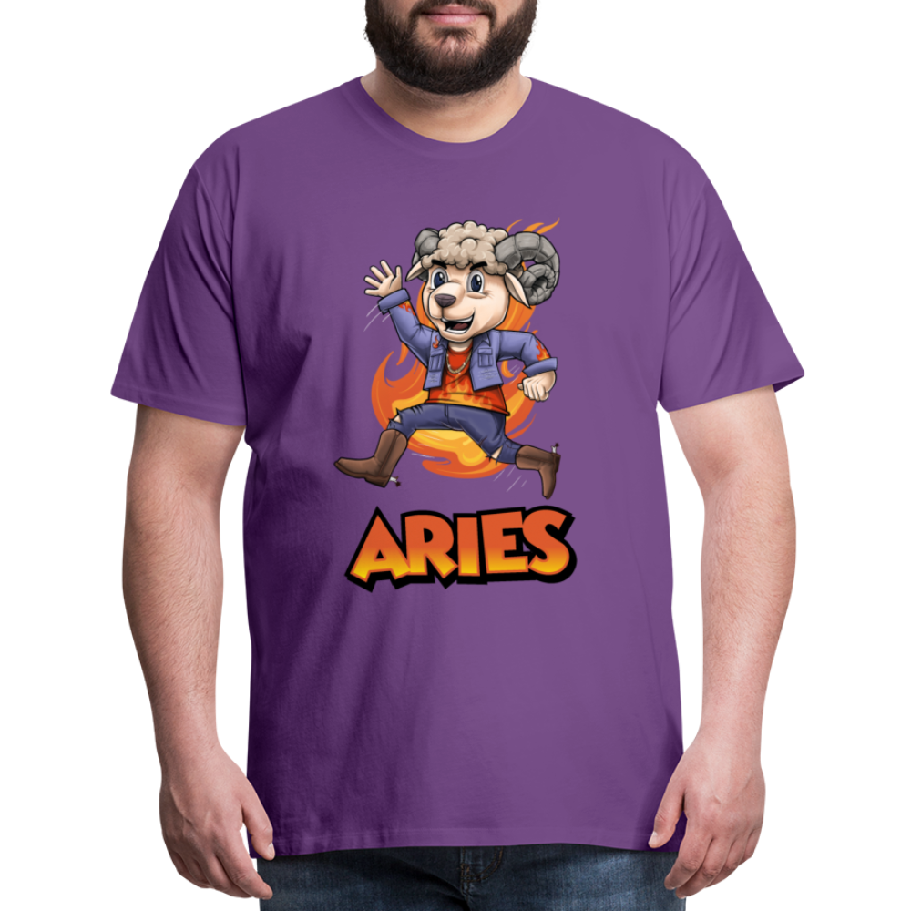 Men's Playful Aries Premium T-Shirt - purple