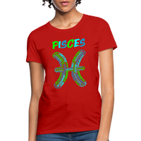 Thumbnail for Women's Power Words Pisces T-Shirt - red