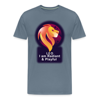 Thumbnail for Men's Glow Leo Premium T-Shirt - steel blue