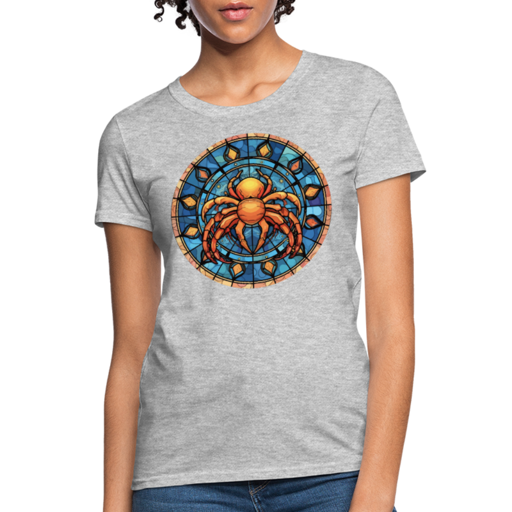 Women's Mosaic Cancer T-Shirt - heather gray