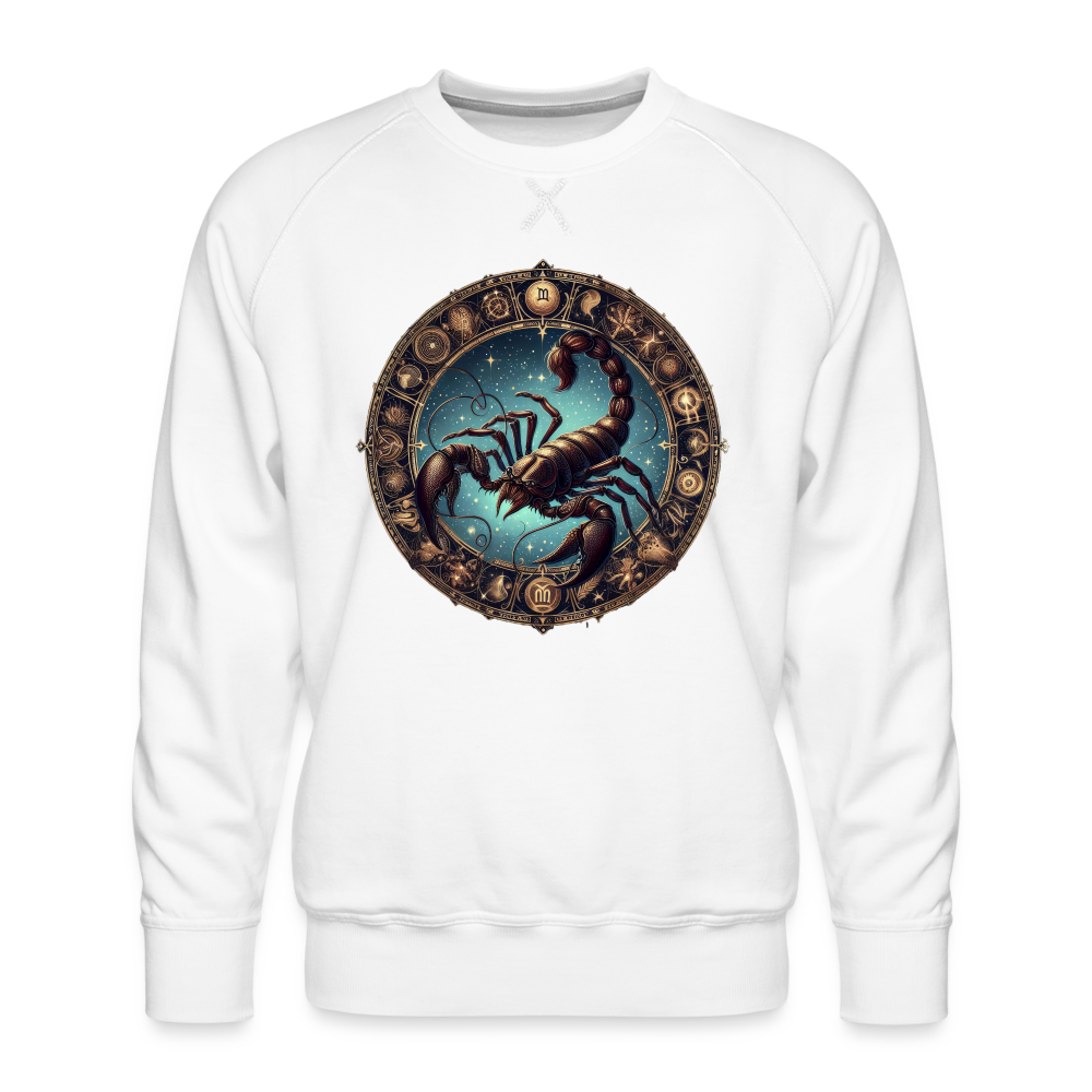 Men’s Mythical Scorpio Premium Sweatshirt - white