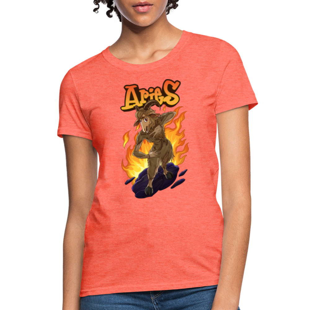 Women's Aries Narihndrab T-Shirt - heather coral