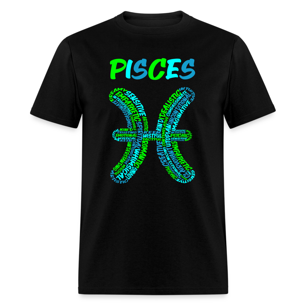 Men's Power Words Pisces Classic T-Shirt - black