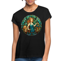 Thumbnail for Women's Mosaic Virgo Relaxed Fit T-Shirt - black