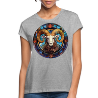 Thumbnail for Women's Mosaic Aries Relaxed Fit T-Shirt - heather gray