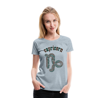 Thumbnail for Women's Power Words Capricorn Premium T-Shirt - heather ice blue