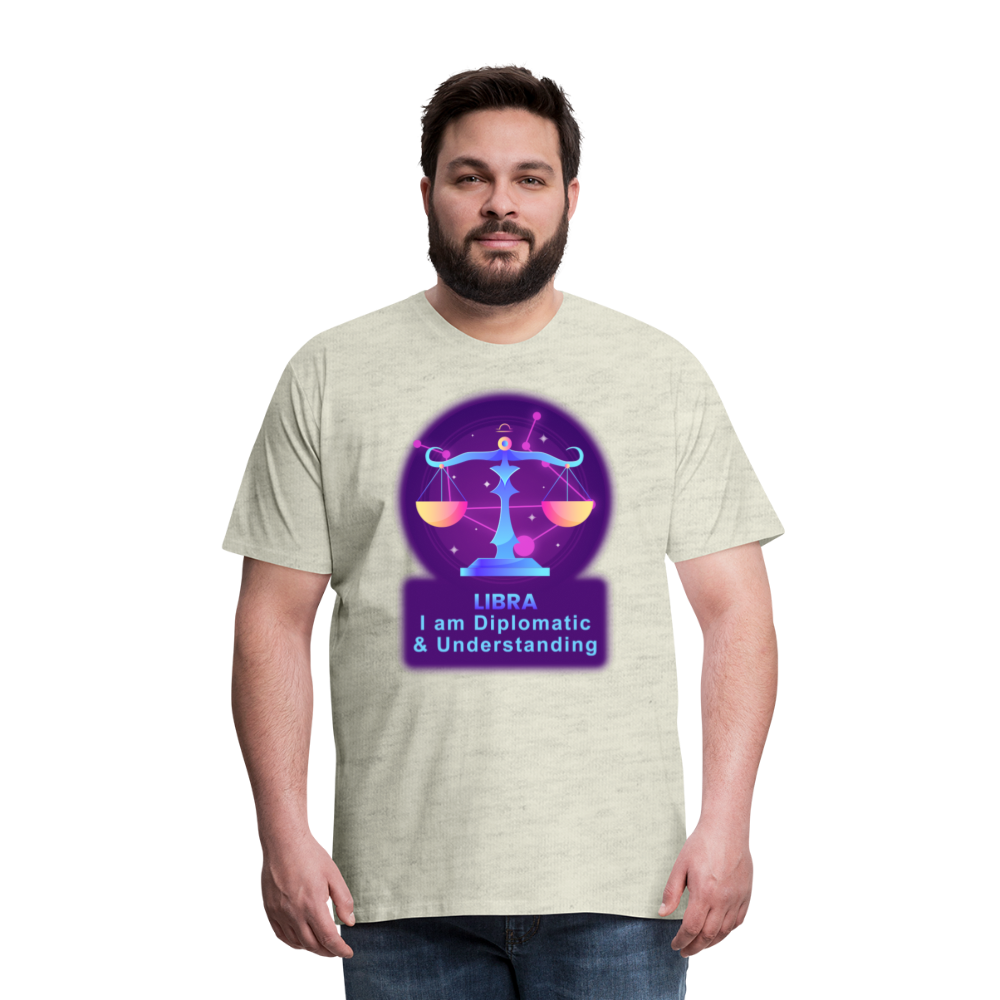 Men's Neon Libra Premium T-Shirt - heather oatmeal