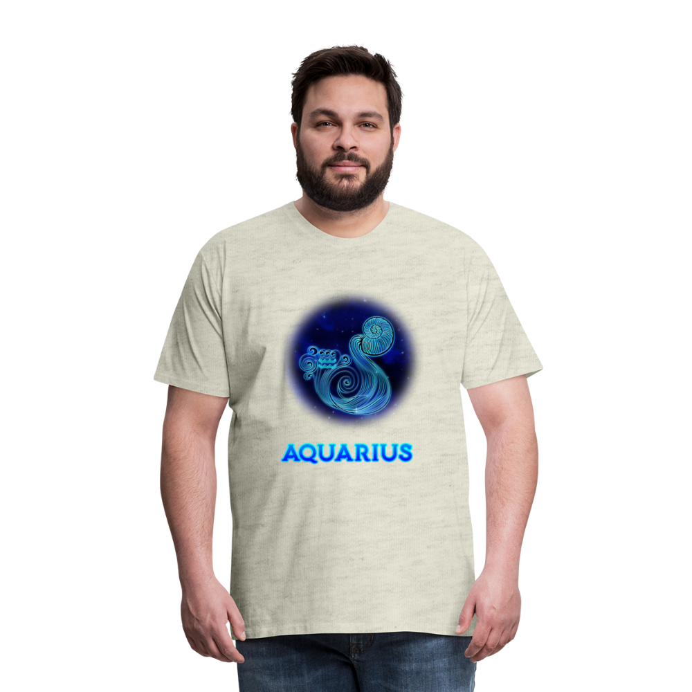 Men's Aquarius Premium T-Shirt - heather oatmeal