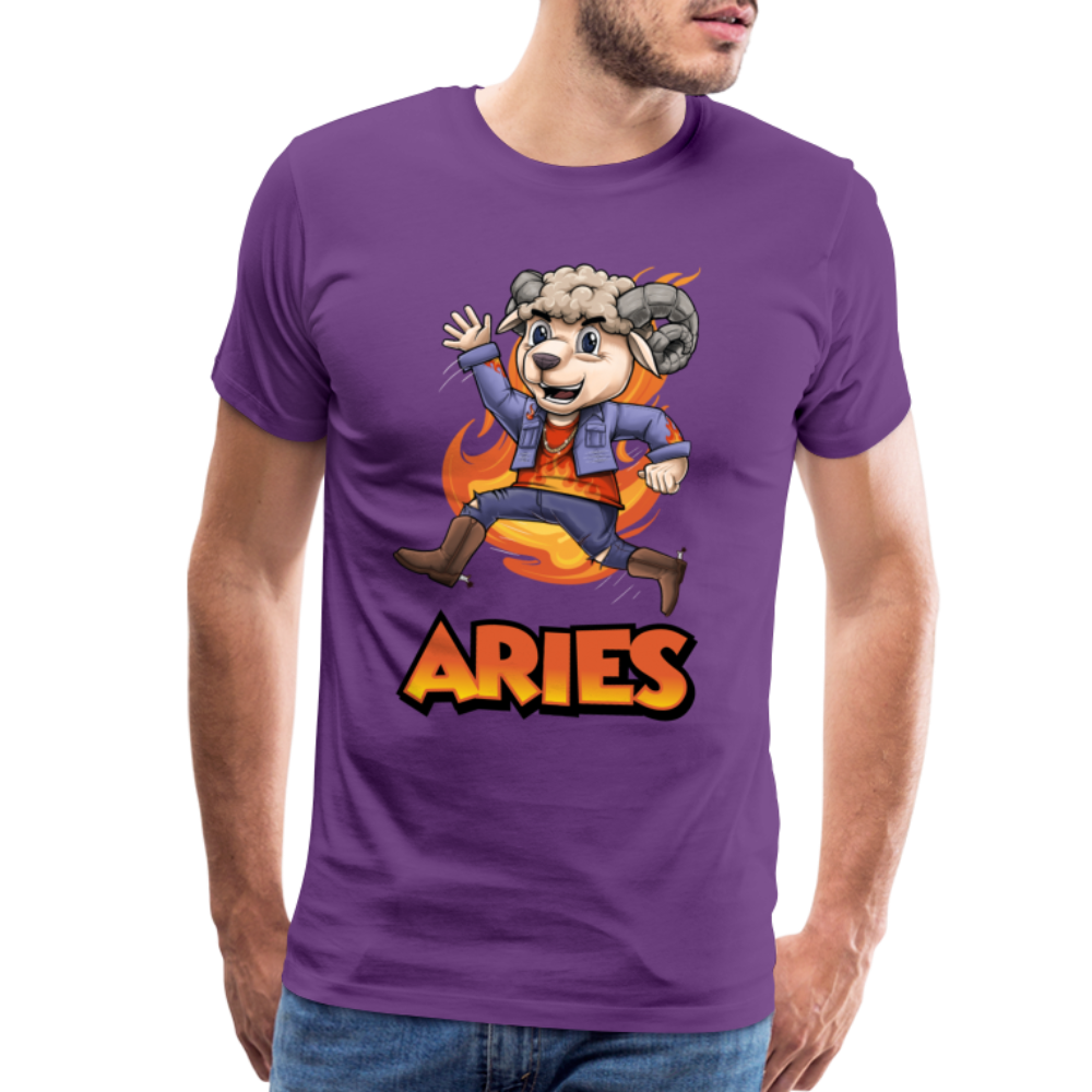 Men's Playful Aries Premium T-Shirt - purple