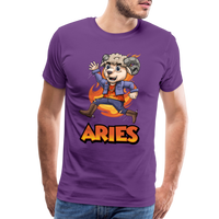 Thumbnail for Men's Playful Aries Premium T-Shirt - purple