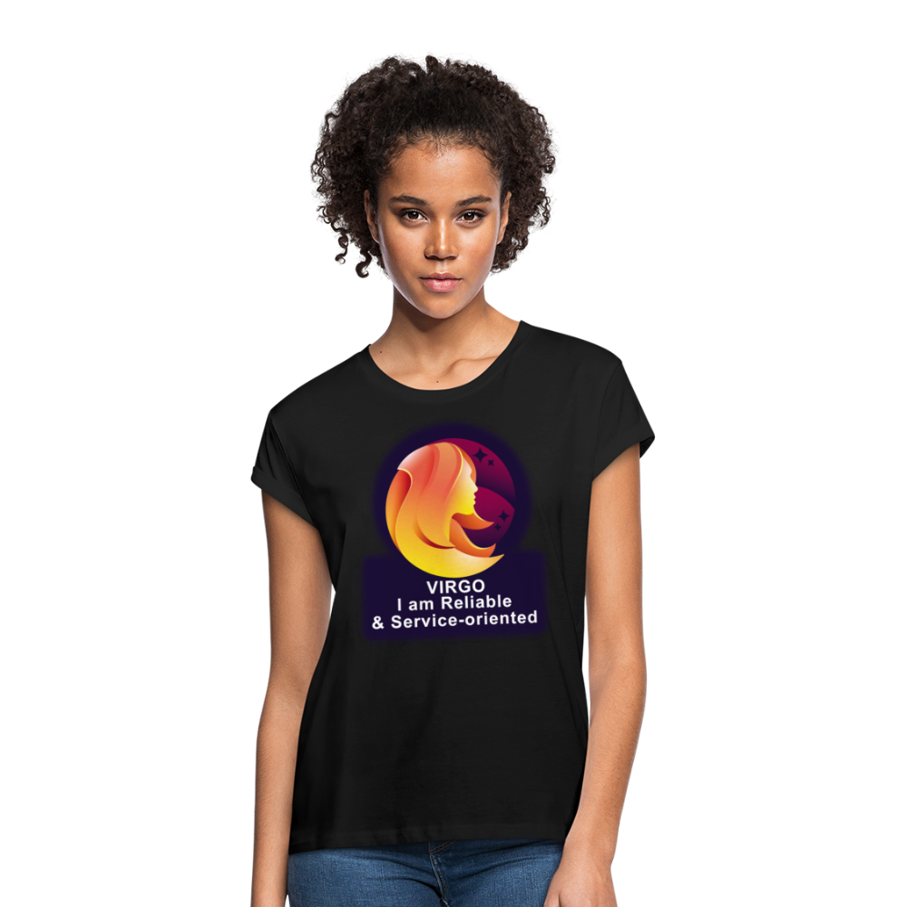 Women's Glow Virgo Relaxed Fit T-Shirt - black