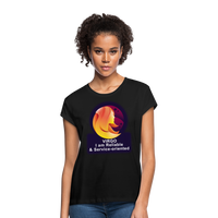 Thumbnail for Women's Glow Virgo Relaxed Fit T-Shirt - black