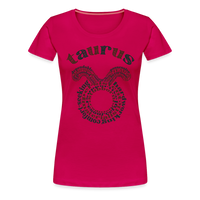 Thumbnail for Women's Power Words Taurus Premium T-Shirt - dark pink