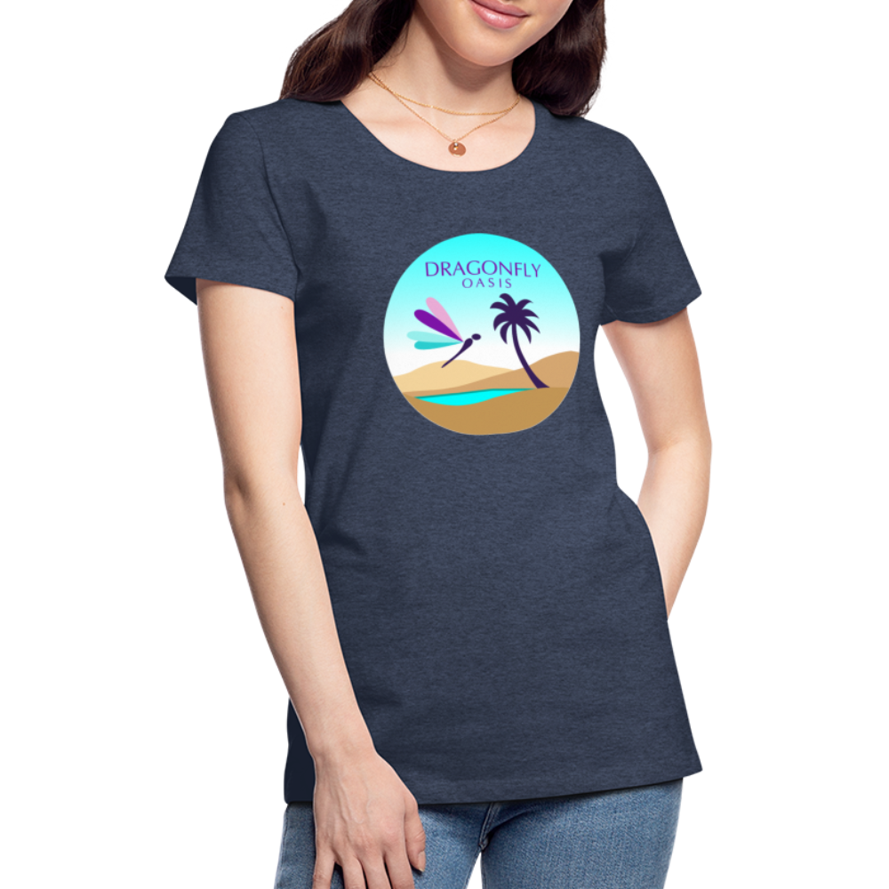 Women's Dragonfly Oasis V.2 Premium T-Shirt - heather blue