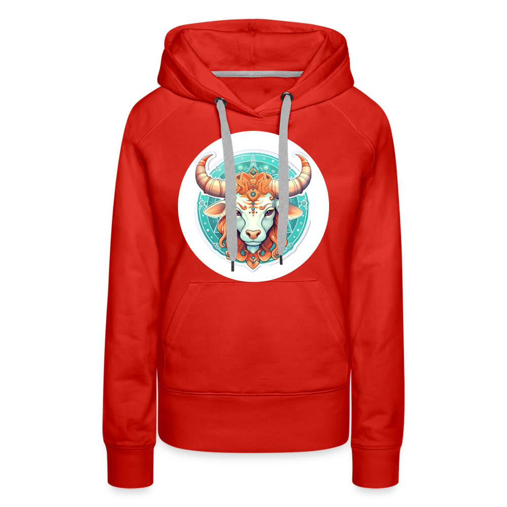 Women’s Symbol Taurus Premium Hoodie - red