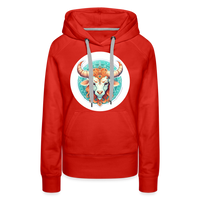 Thumbnail for Women’s Symbol Taurus Premium Hoodie - red