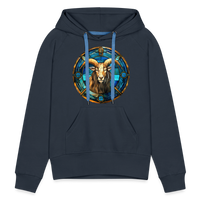 Thumbnail for Women’s Mosaic Capricorn Premium Hoodie - navy