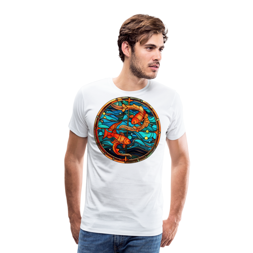 Men's Mosaic Pisces Premium T-Shirt - white