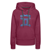 Thumbnail for Women's Power Words Gemini Premium Hoodie - burgundy