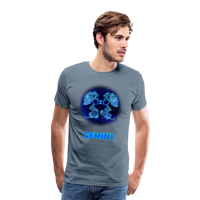 Thumbnail for Men's Gemini Premium T-Shirt - steel blue