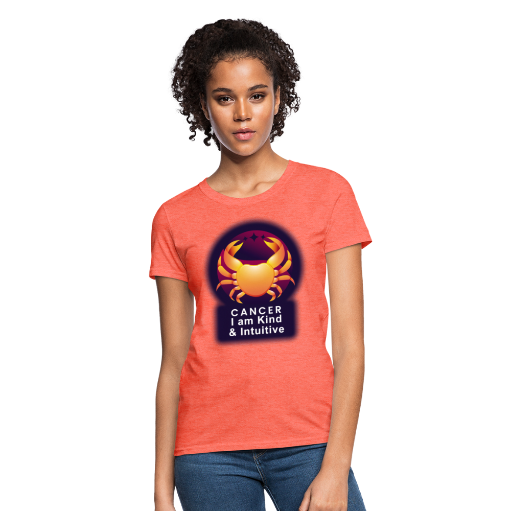 Women's Glow Cancer T-Shirt - heather coral