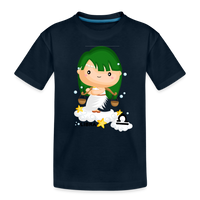 Thumbnail for Kid’s Astro Girl Libra Premium Organic T-Shirt - deep navy