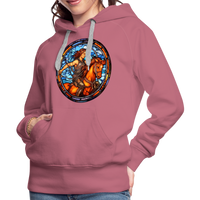 Thumbnail for Women’s Mosaic Sagittarius Premium Hoodie - mauve