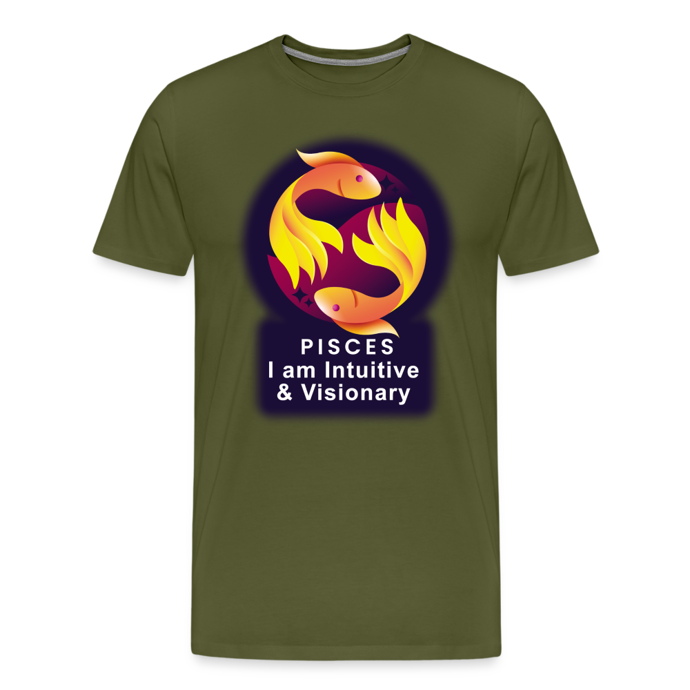 Men's Glow Pisces Premium T-Shirt - olive green