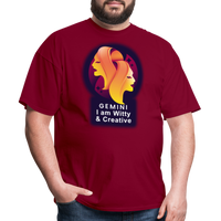 Thumbnail for Men's Glow Gemini Classic T-Shirt - burgundy