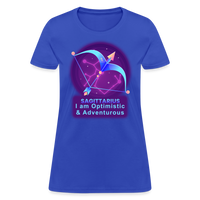 Thumbnail for Women's Neon Sagittarius T-Shirt - royal blue