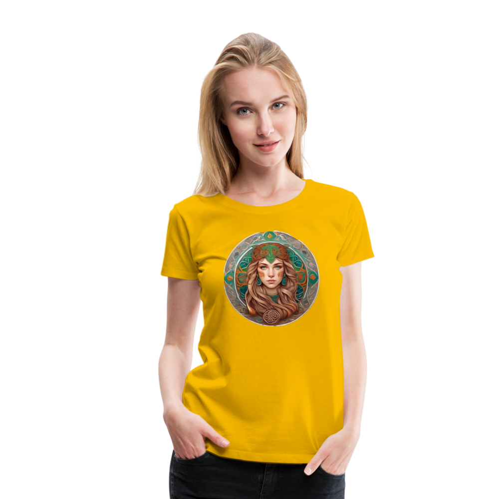 Women’s Mythical Virgo Premium T-Shirt - sun yellow