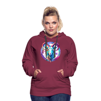 Thumbnail for Women’s Mythical Aries Premium Hoodie - burgundy