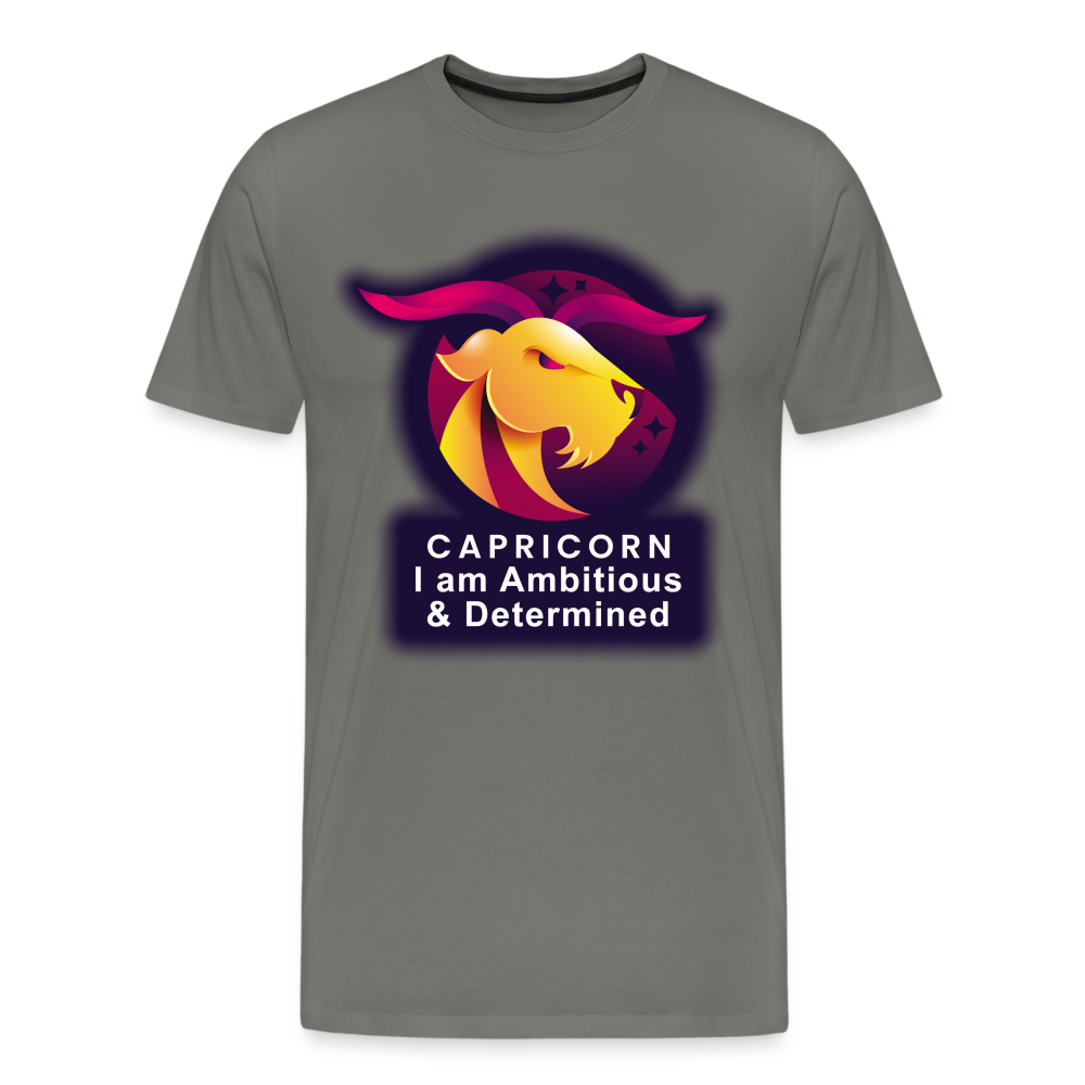 Men's Glow Capricorn Premium T-Shirt - asphalt gray