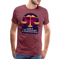 Thumbnail for Men's Glow Libra Premium T-Shirt - heather burgundy