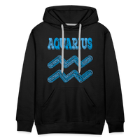 Thumbnail for Men's Power Words Aquarius Premium Hoodie - black