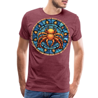 Thumbnail for Men's Mosaic Cancer Premium T-Shirt - heather burgundy