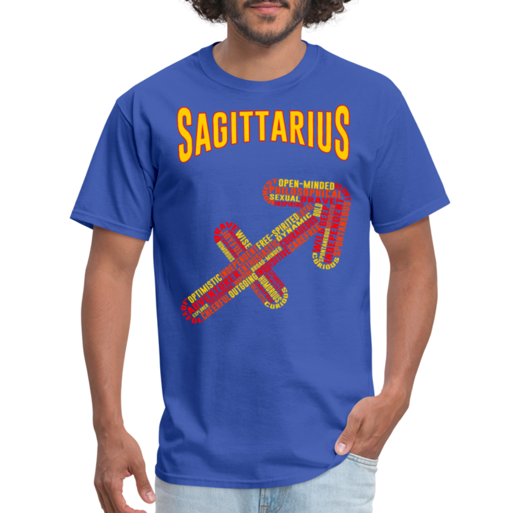 Men's Power Words Sagittarius Classic T-Shirt - royal blue