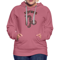 Thumbnail for Women's Power Words Capricorn Premium Hoodie - mauve