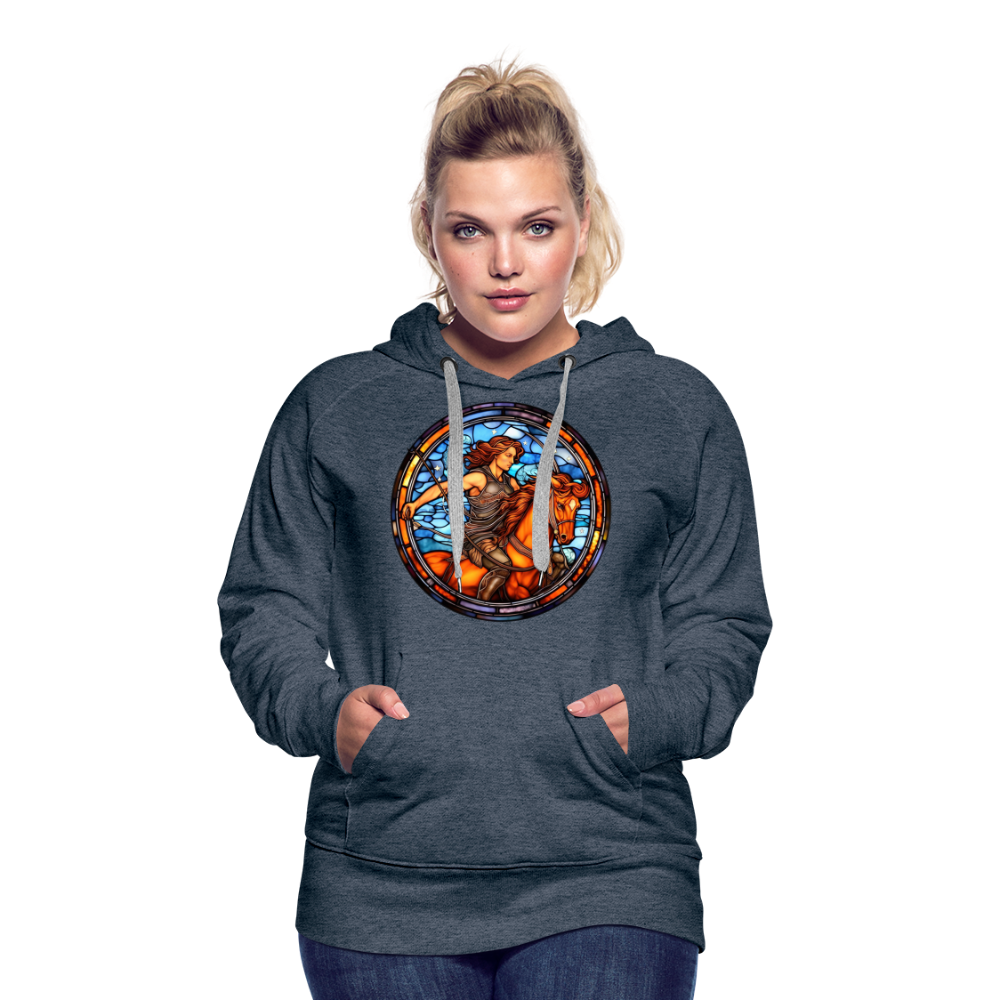 Women’s Mosaic Sagittarius Premium Hoodie - heather denim