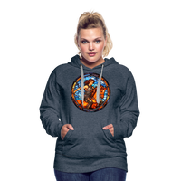 Thumbnail for Women’s Mosaic Sagittarius Premium Hoodie - heather denim