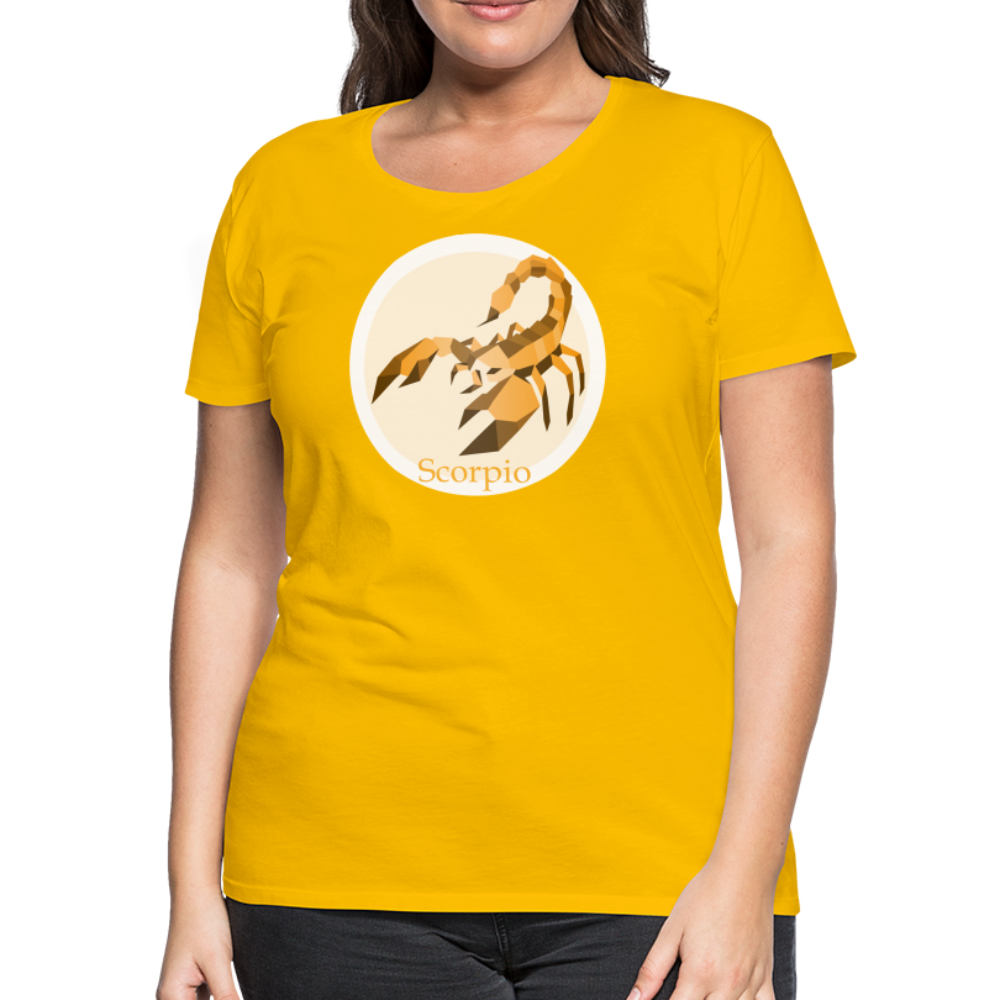 Women’s Mosaic Scorpio Premium T-Shirt - sun yellow